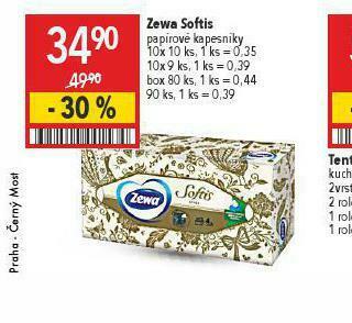 Globus Zewa softis papírové kapesníky nabídka