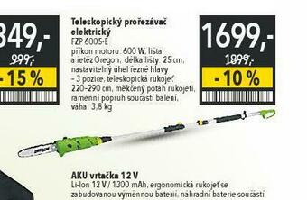 Globus Teleskopický prořezávač elektrický nabídka