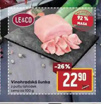 Billa Vinohradská šunka nabídka