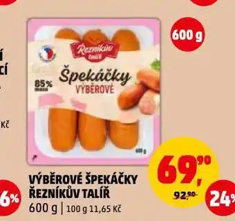Penny Market Výběrové špekáčky nabídka