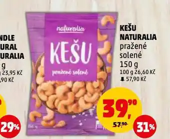 Penny Market Kešu naturalia pražené solené nabídka