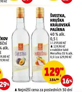 Penny Market Švestka, hruška královská palírna nabídka