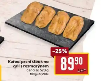 Billa Kuřecí prsní steak na gril s rozmarýnem nabídka