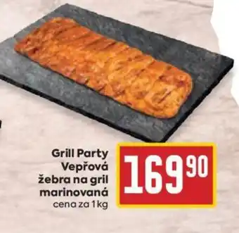 Billa Grill Party Vepřová žebra na gril marinovaná cena za 1 kg nabídka