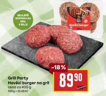 Billa Grill Party Hovězí burger na gril nabídka