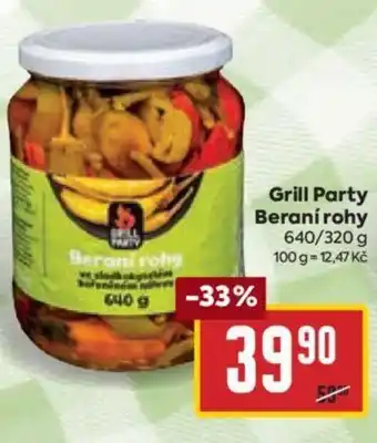 Billa Grill Party Beraní rohy nabídka