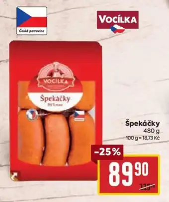 Billa Špekáčky 480 g nabídka