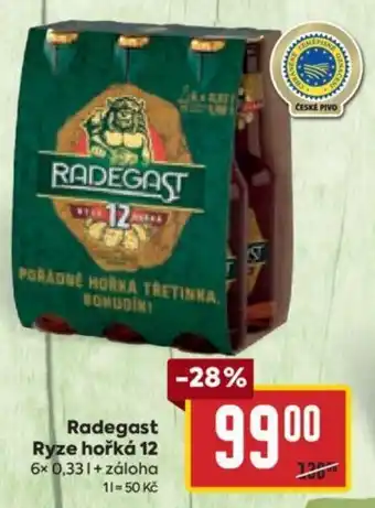 Billa Radegast Ryze hořká 12 nabídka