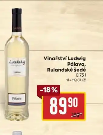 Billa Vinařství Ludwig Ράιανα, Rulandské šedé 0.75L nabídka