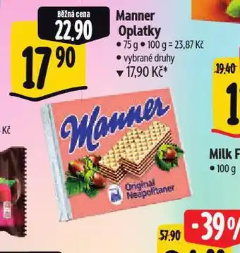 Albert Manner oplatky nabídka