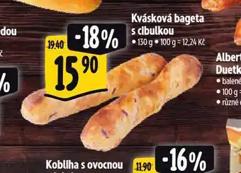 Albert Kvásková bageta s cibulkou nabídka