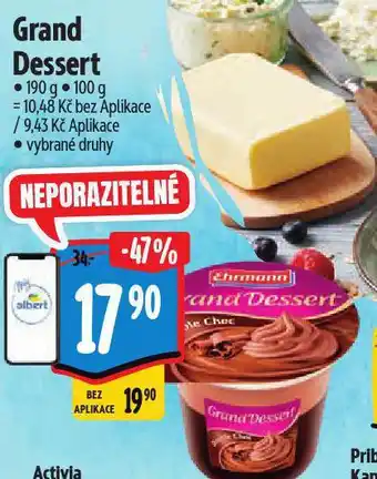 Albert Grand dessert nabídka