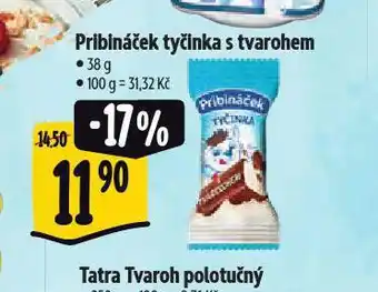 Albert Pribináček tyčinka s tvarohem nabídka