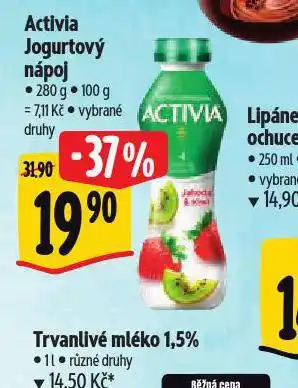 Albert Activia jogurtový nápoj nabídka