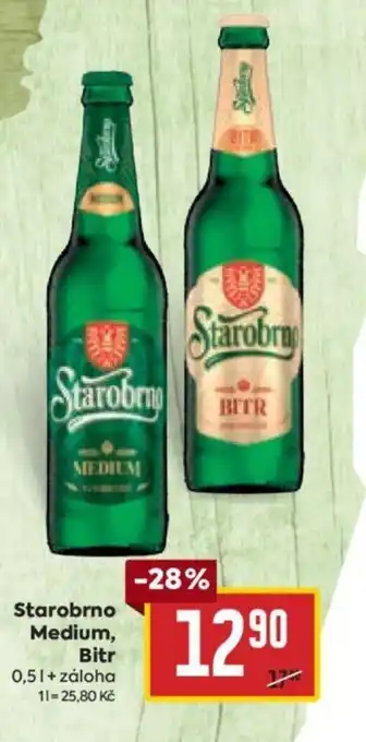 Billa Starobrno Medium, Bitr 0.5L nabídka