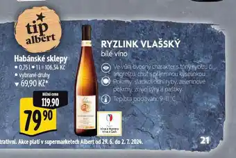Albert Ryzlink vlašský nabídka