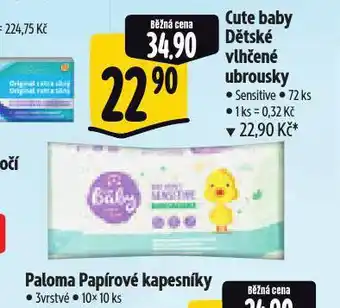 Albert Cute baby dětské vlhčené ubrousky nabídka