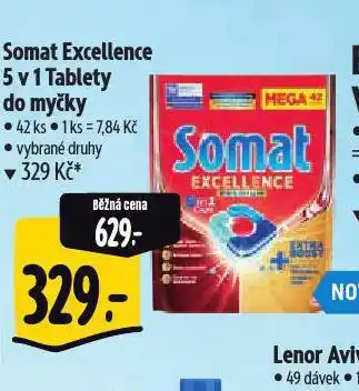 Albert Somat excellence 5v1 tablety do myčky nabídka