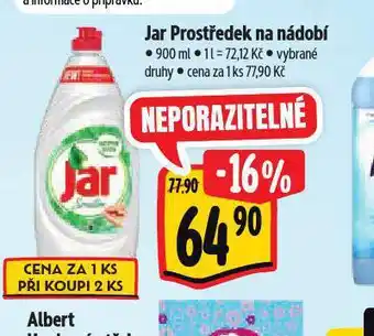 Albert Jar prostředek na nádobí nabídka