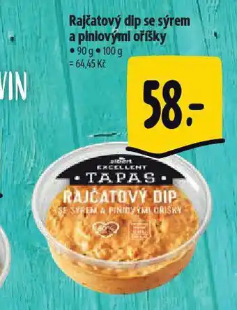 Albert Rajčatový dip se sýrem a piniovými oříšky nabídka