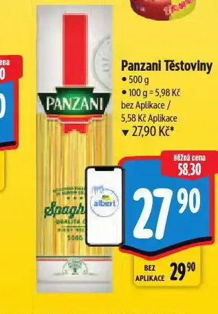 Albert Panzani těstoviny nabídka