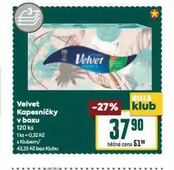Billa Velvet kapesníky v boxu nabídka
