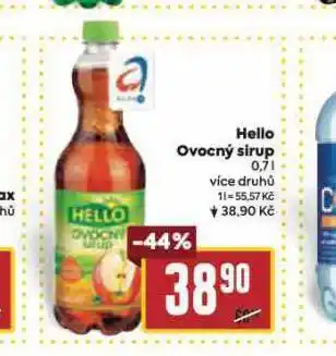 Billa Hello ovocný sirup nabídka