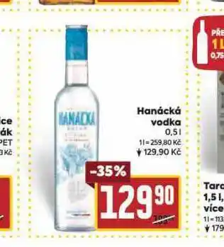 Billa Hanácká vodka nabídka