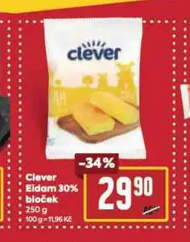 Billa Clever eidam 30% bloček nabídka