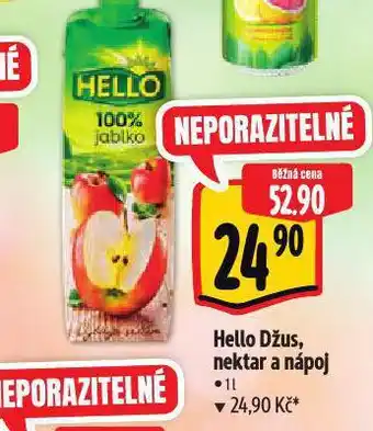 Albert Hello džus, nektar a nápoj nabídka