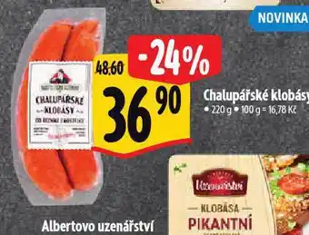 Albert Chalupářské klobásy nabídka