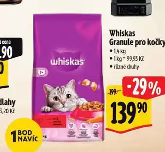 Albert Whiskas granule pro kočky nabídka