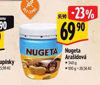 Albert Nugeta arašídová pomazánka nabídka