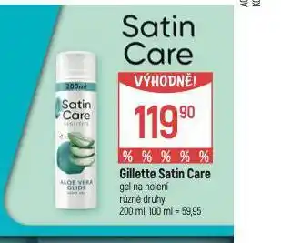 Globus Gillette satin care gel na holení nabídka