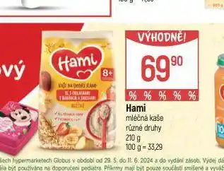 Globus Hami mléčná kaše nabídka
