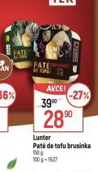 Globus Lunter paté do tofu brusinka nabídka
