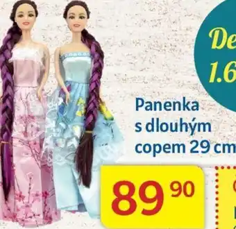 Panenka s dlouhým copem 29 cm