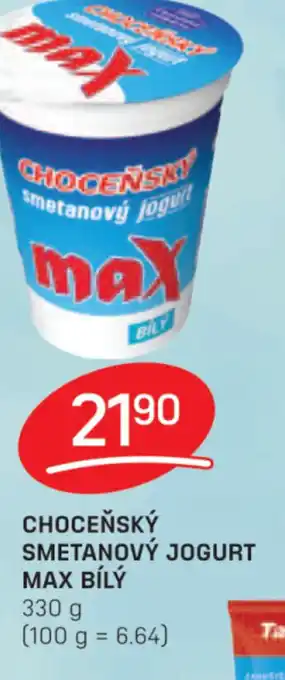 Flop CHOCEŇSKÝ SMETANOVÝ JOGURT MAX BÍLÝ nabídka