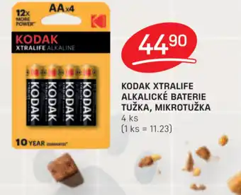 Flop KODAK XTRALIFE ALKALICKÉ BATERIE TUŽKA, MIKROTUŽKA nabídka