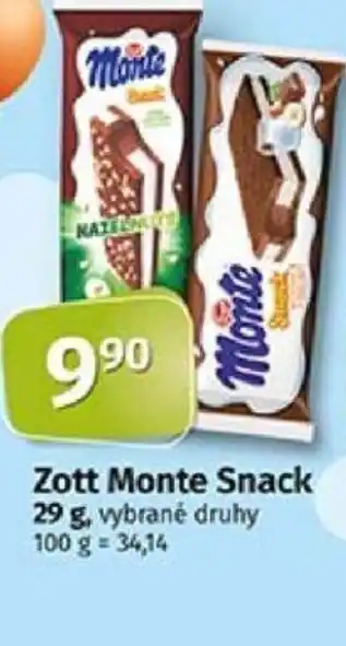 COOP TIP Zott Monte Snack 29 g nabídka