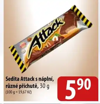 Bala Sedita Attack s náplní, různé příchutě nabídka