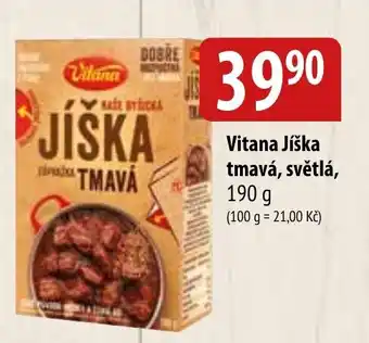 Bala Vitana Jíška tmavá, světlá nabídka