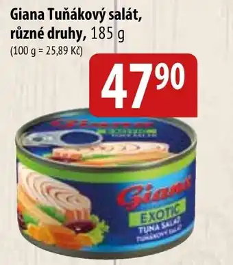 Bala Giana Tuňákový salát, různé druhy nabídka