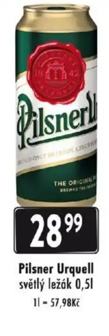 Qanto Pilsner Urquell světlý ležák 0,5L nabídka