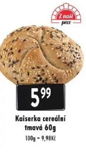 Qanto Kaiserka cereální tmavá 60g nabídka