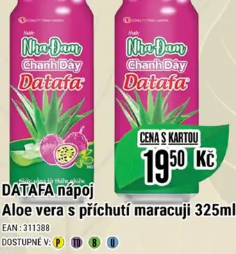 Tamda Foods DATAFA nápoj Aloe vera s příchutí maracuji 325ml nabídka