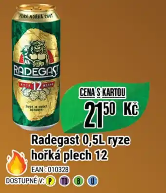 Tamda Foods Radegast 0,5L ryze hořká plech 12 nabídka