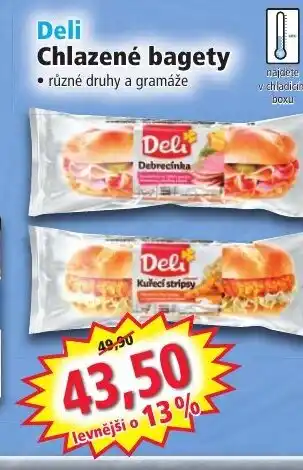 Norma Deli Chlazené bagety nabídka