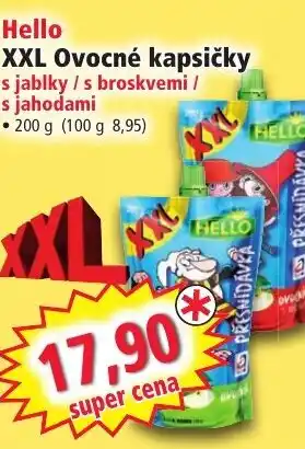 Norma Hello XXL Ovocné kapsičky s jablky/s broskvemi / s jahodami nabídka