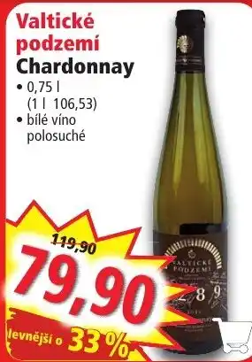 Norma Valtické podzemí Chardonnay 0.75L nabídka